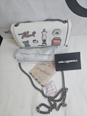 Karl Lagerfeld Paris Kosette Shoulder Bag With Oversized Fashion Pins